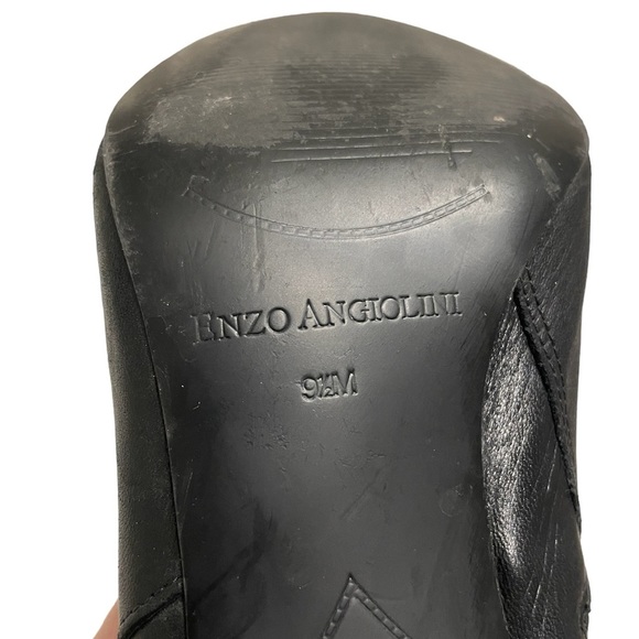 Enzo Angiolini Knee High Black Boots Size 9.5 Sleek Chic - Picture 3 of 10